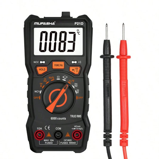 MUFASHA Digital Multimeter 6000 Counts NCV Intelligent High-Precision Multimeter P21D