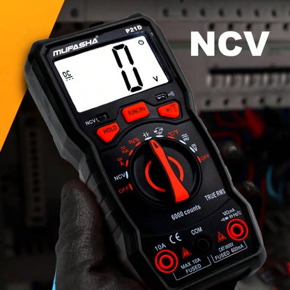 MUFASHA Digital Multimeter 6000 Counts NCV Intelligent High-Precision Multimeter P21D