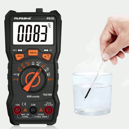 MUFASHA Digital Multimeter 6000 Counts NCV Intelligent High-Precision Multimeter P21D