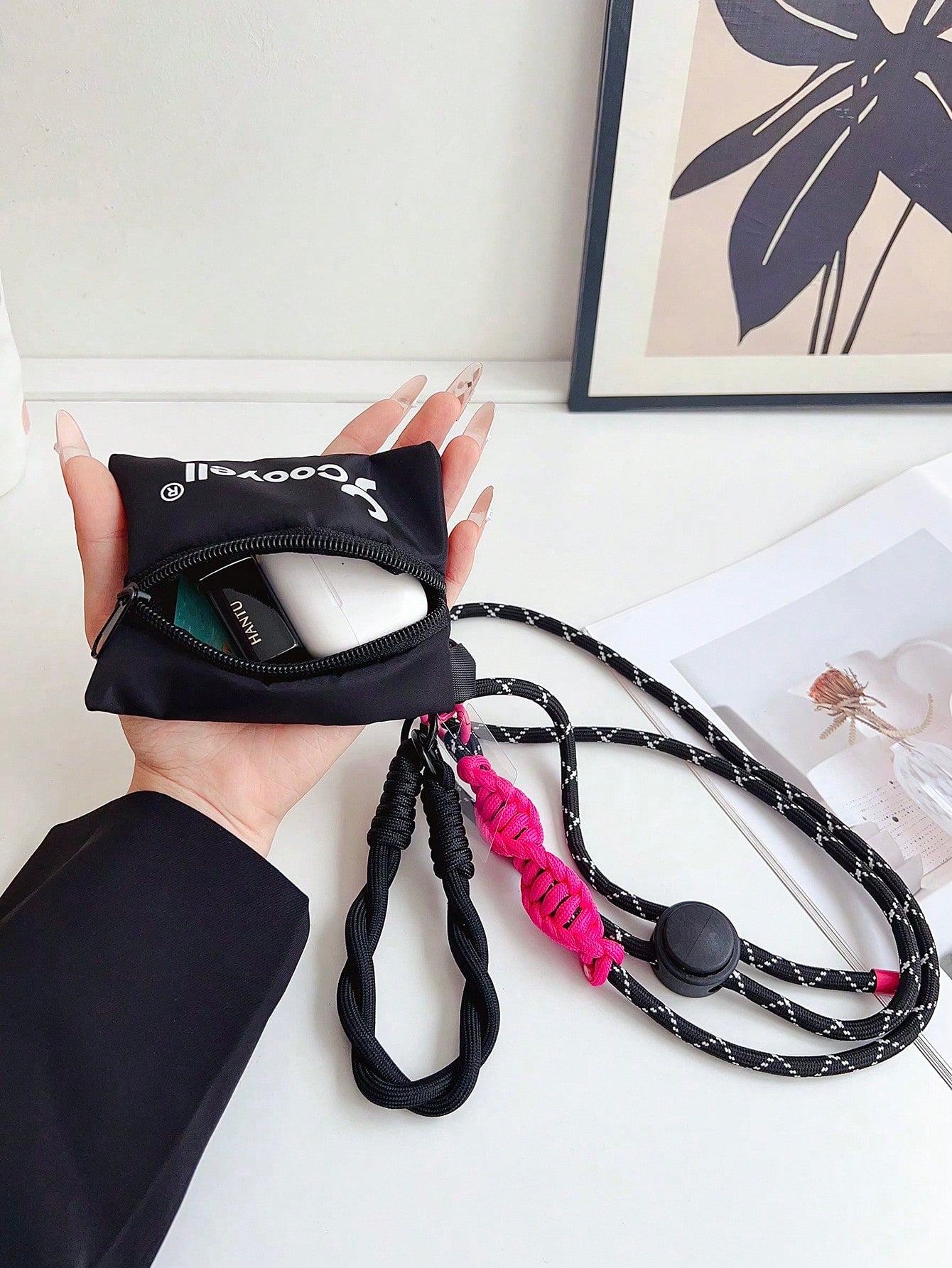 Multi-Function Lanyard Strap For Phone, Neck Cord Crossbody Strap For Men & Women, Fashionable Creative Anti-Lost Anti-Drop Long Double Head Buckle Bag Camera Straps Accessories Gifts For Mother, Fami
