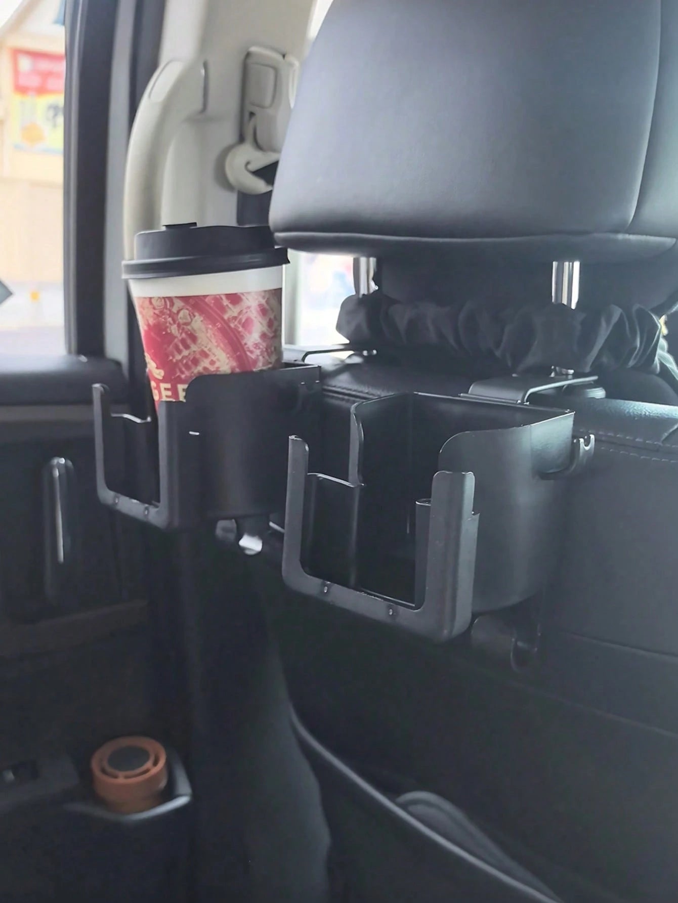 Multi Functional Car Seat Backrest Storage Rack With Cup Holder, Phone Holder And Hook- Suitable For Most Car Models, Can Store Water Bottles, Milk Tea Bags, Garbage Bags And Glasses, Car Storage, Re