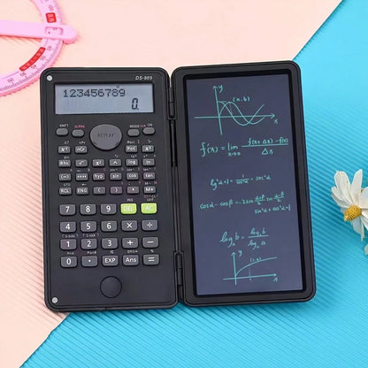 [Multicolor Foldable Scientific Calculator] Function Calculation + Built-In Writing Board + Portable Storage, Student Math Computation/ Office Engineering Calculation/ Exam Formula Recording, High-Q