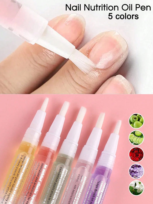 Nail Nutrition Pencil, Nail Cuticle Oil Pen Set, Nail Nourishing Oil For Repairing Cracked And Dry Cuticles Nails
