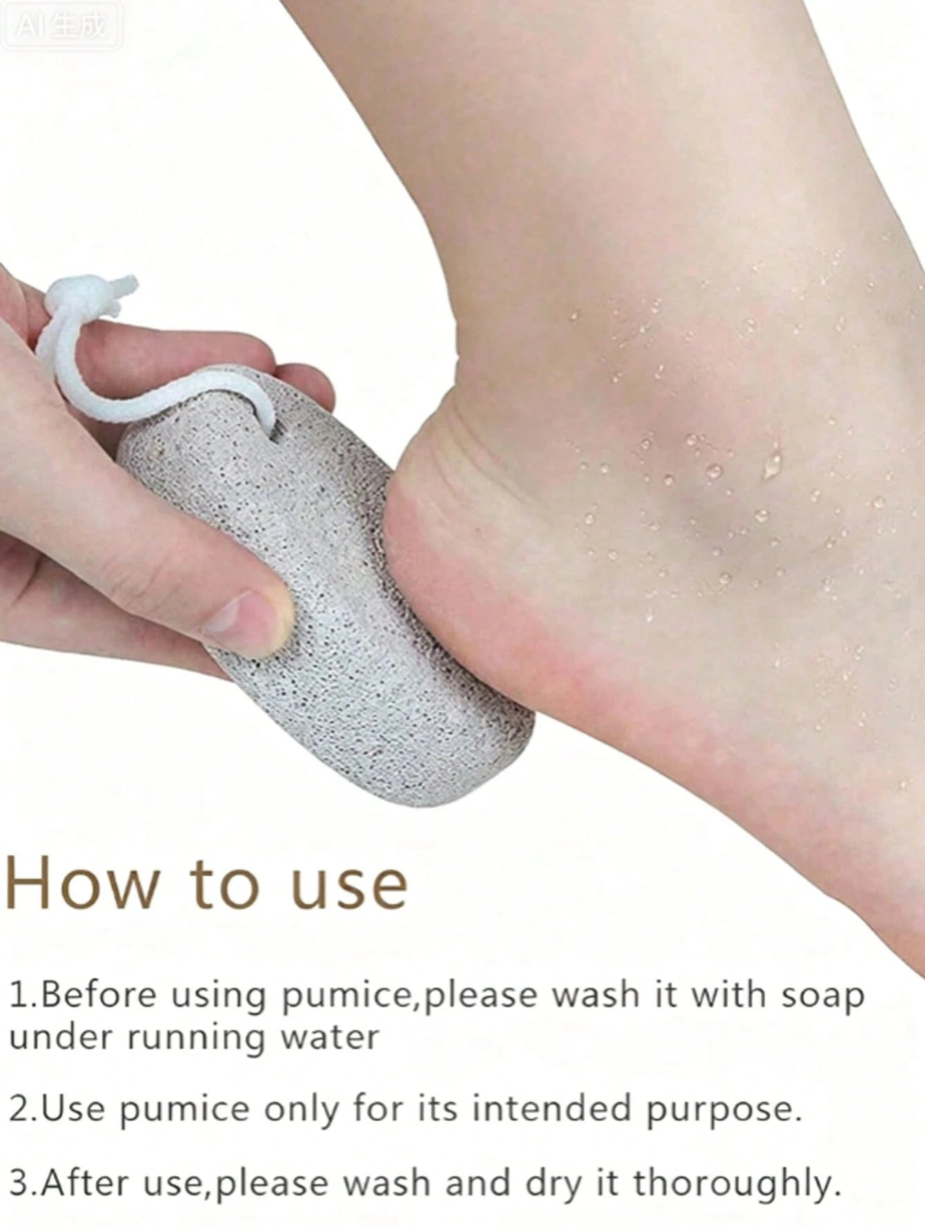 Natural Pumice Stone, Reusable Foot Care Tool, Foot And Hand Hard Skin Callus Remover, Callus Remover With Pumice Stone, Professional Foot Care Tool Set, Foot Scrub, Suitable For Severe Calluses On Fe