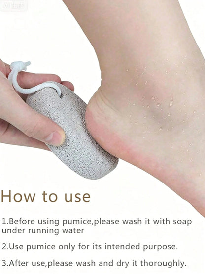 Natural Pumice Stone, Reusable Foot Care Tool, Foot And Hand Hard Skin Callus Remover, Callus Remover With Pumice Stone, Professional Foot Care Tool Set, Foot Scrub, Suitable For Severe Calluses On Fe