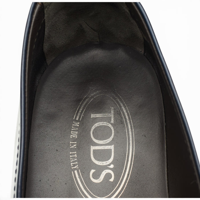 Navy Blue Leather Loafers UK 6.5