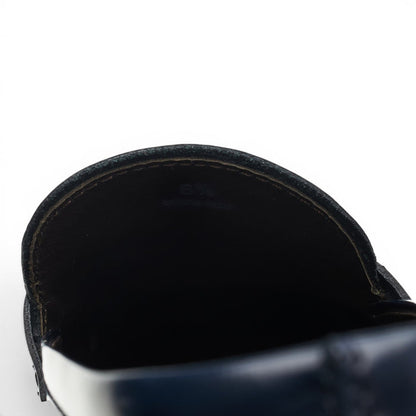 Navy Blue Leather Loafers UK 6.5