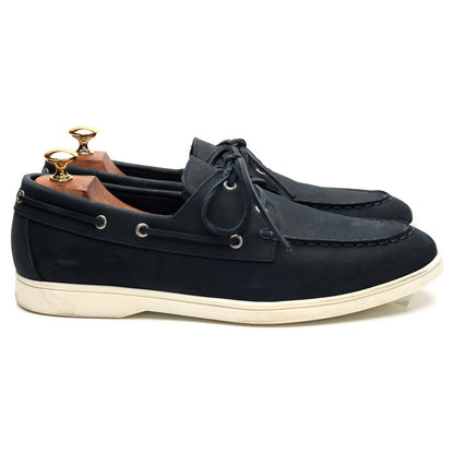 Navy Blue Nubuck Boat Shoes Derby UK 10