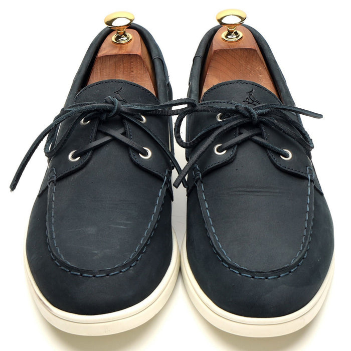 Navy Blue Nubuck Boat Shoes Derby UK 10