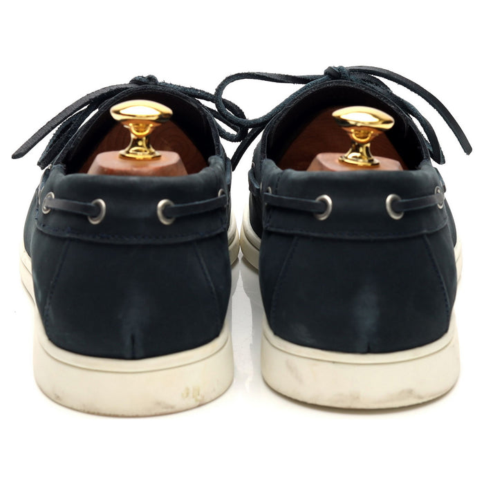 Navy Blue Nubuck Boat Shoes Derby UK 10