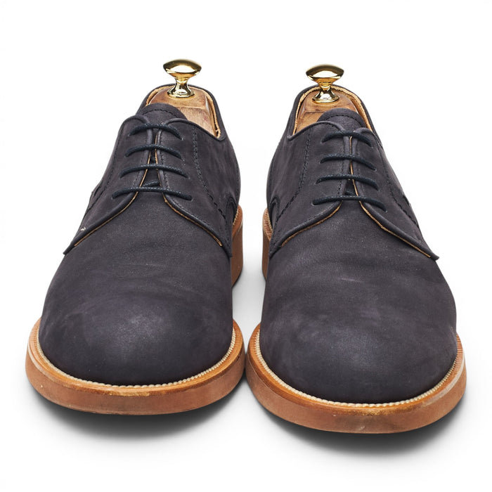 Navy Blue Nubuck Derby UK 11