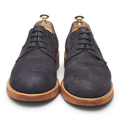 Navy Blue Nubuck Derby UK 11