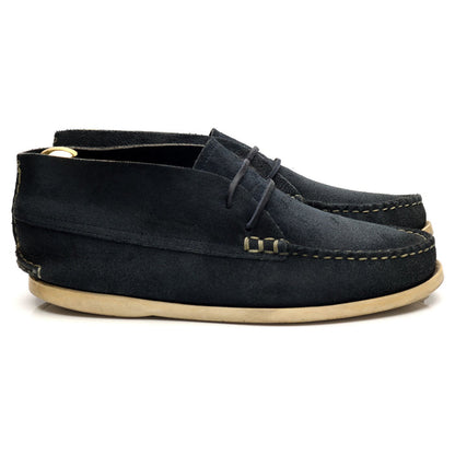 Navy Blue Suede Handsewn Chukka Boots UK 7 US 8