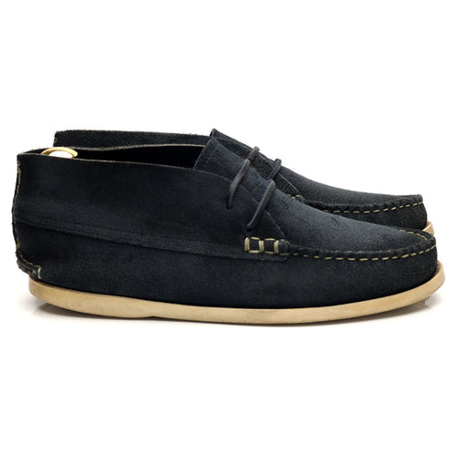 Navy Blue Suede Handsewn Chukka Boots UK 7 US 8