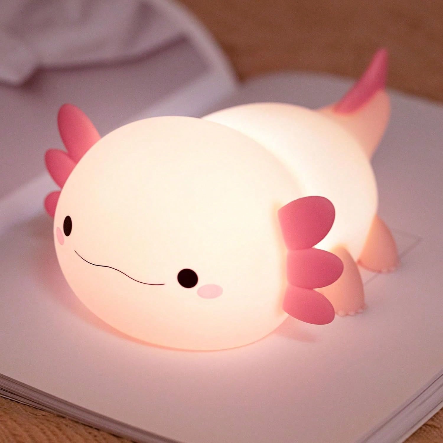 New Born Baby Night Light Axolotl Night Light For Kids, Room Decor, Cute Axolotl Lamp Gifts Rechargeable Light Table Lamp LED Animal Cute Room Decor
