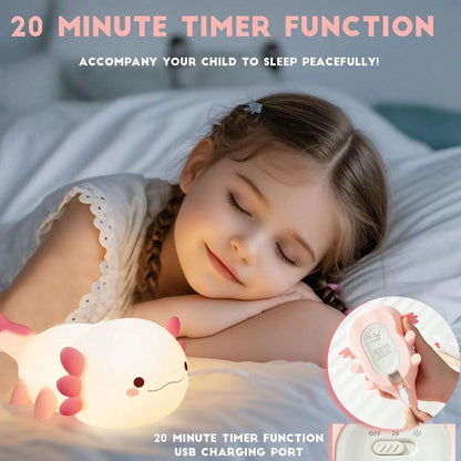 New Born Baby Night Light Axolotl Night Light For Kids, Room Decor, Cute Axolotl Lamp Gifts Rechargeable Light Table Lamp LED Animal Cute Room Decor