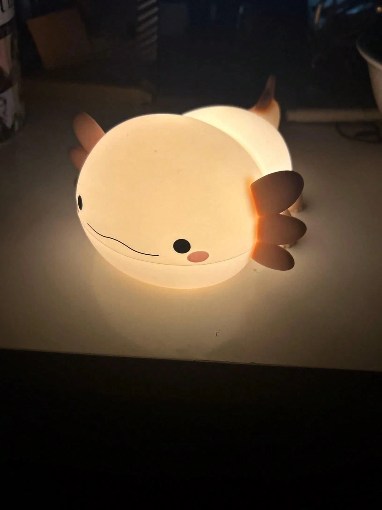 New Born Baby Night Light Axolotl Night Light For Kids, Room Decor, Cute Axolotl Lamp Gifts Rechargeable Light Table Lamp LED Animal Cute Room Decor
