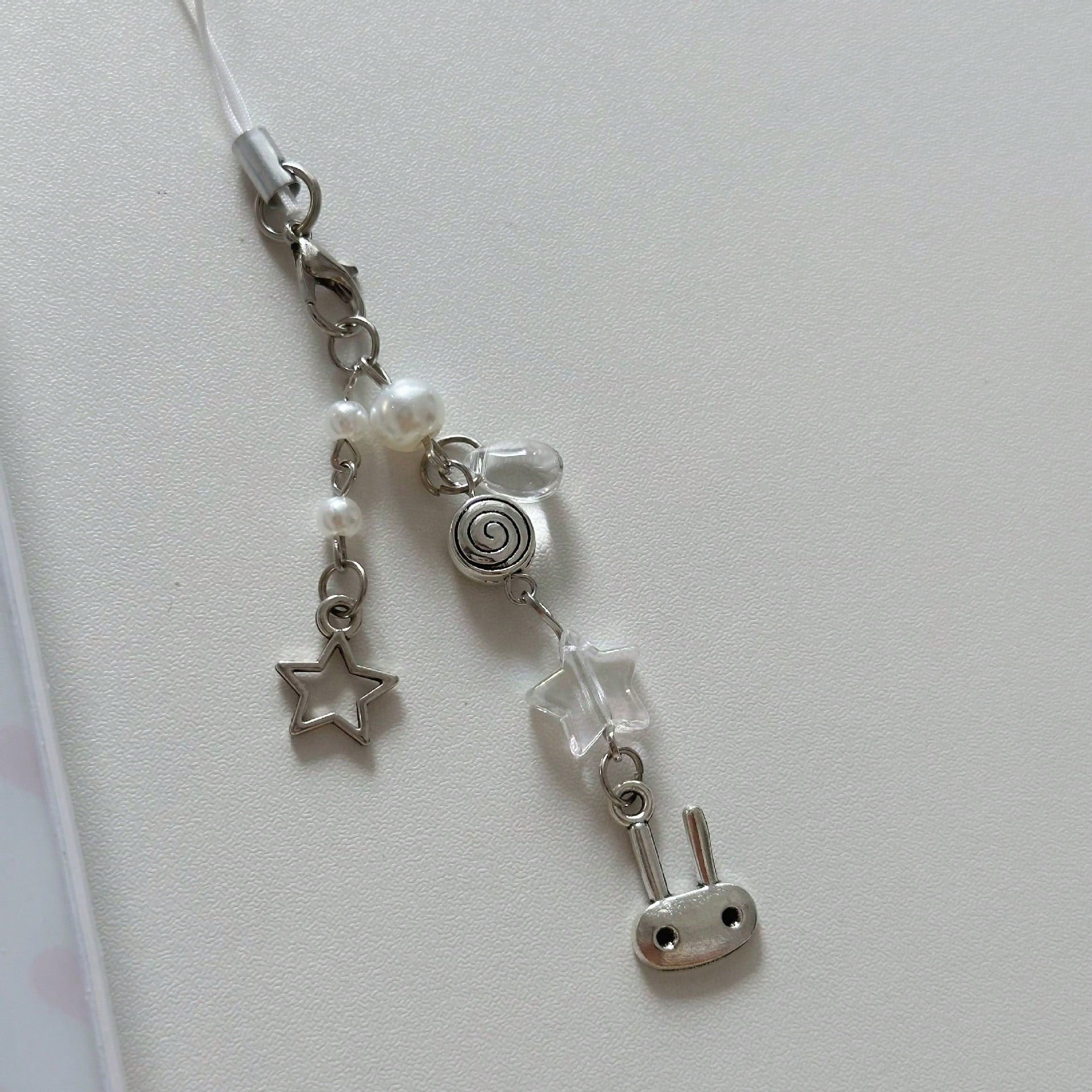 New Design Y2K Style Cute Rabbit Ears Star Chain Phone Pendant Handmade Beaded Bag Charm Phone Strap Phone Lanyard Phone Accessory Gifts For Mother, Family, Friends, Birthday, Holiday Phone Charm, Pho