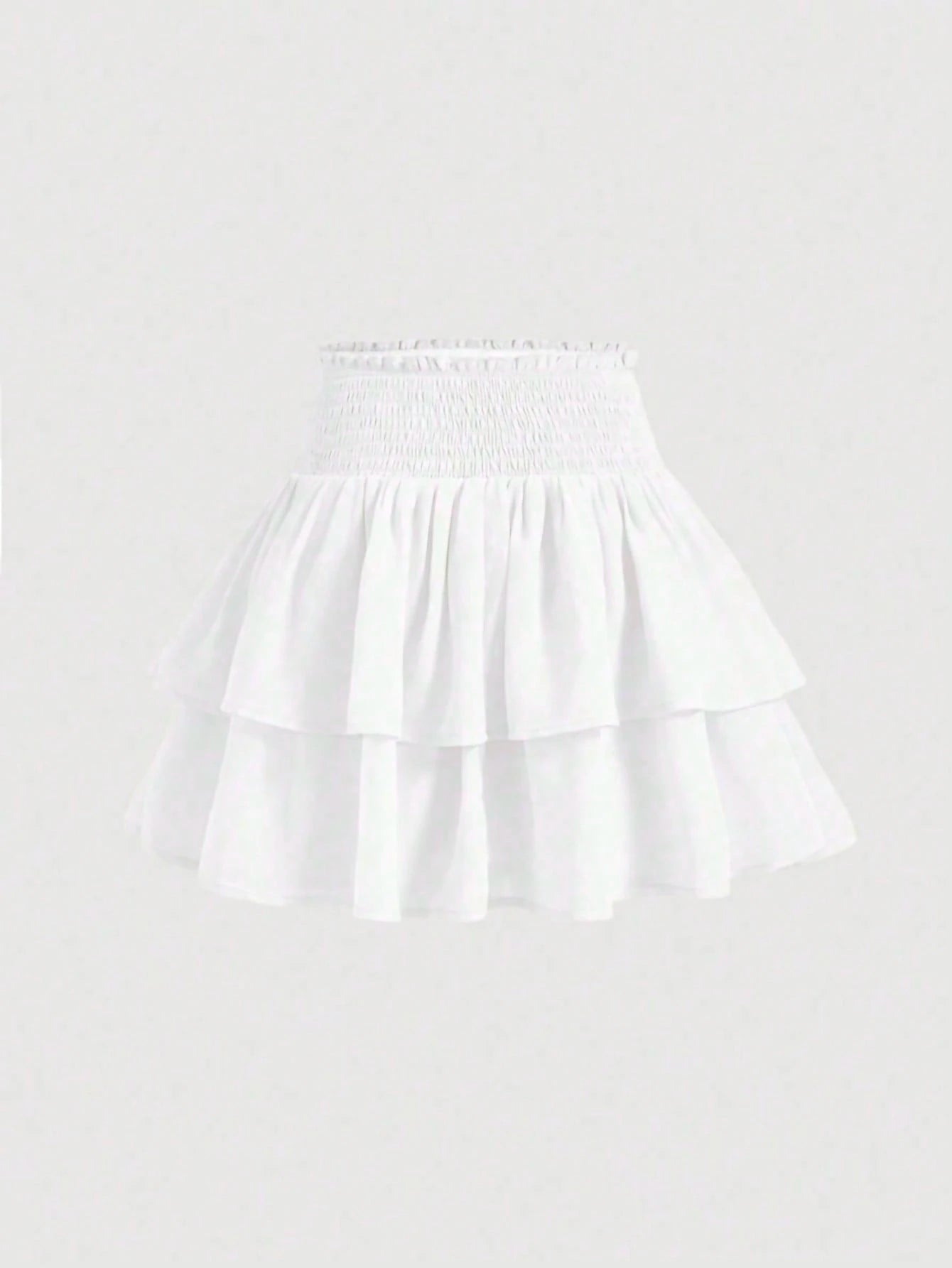 New High Waist Slim Cake Style Mini Skirt For Women White Spring, Y2K Aesthetic