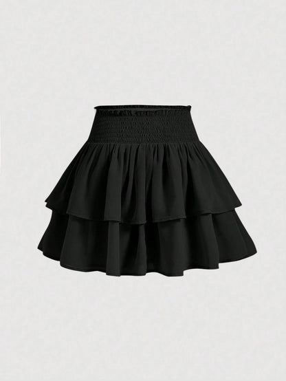 New High Waist Slim Cake Style Mini Skirt For Women White Spring, Y2K Aesthetic
