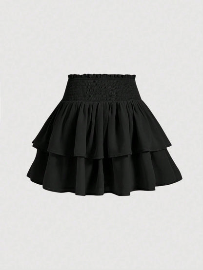 New High Waist Slim Cake Style Mini Skirt For Women White Spring, Y2K Aesthetic