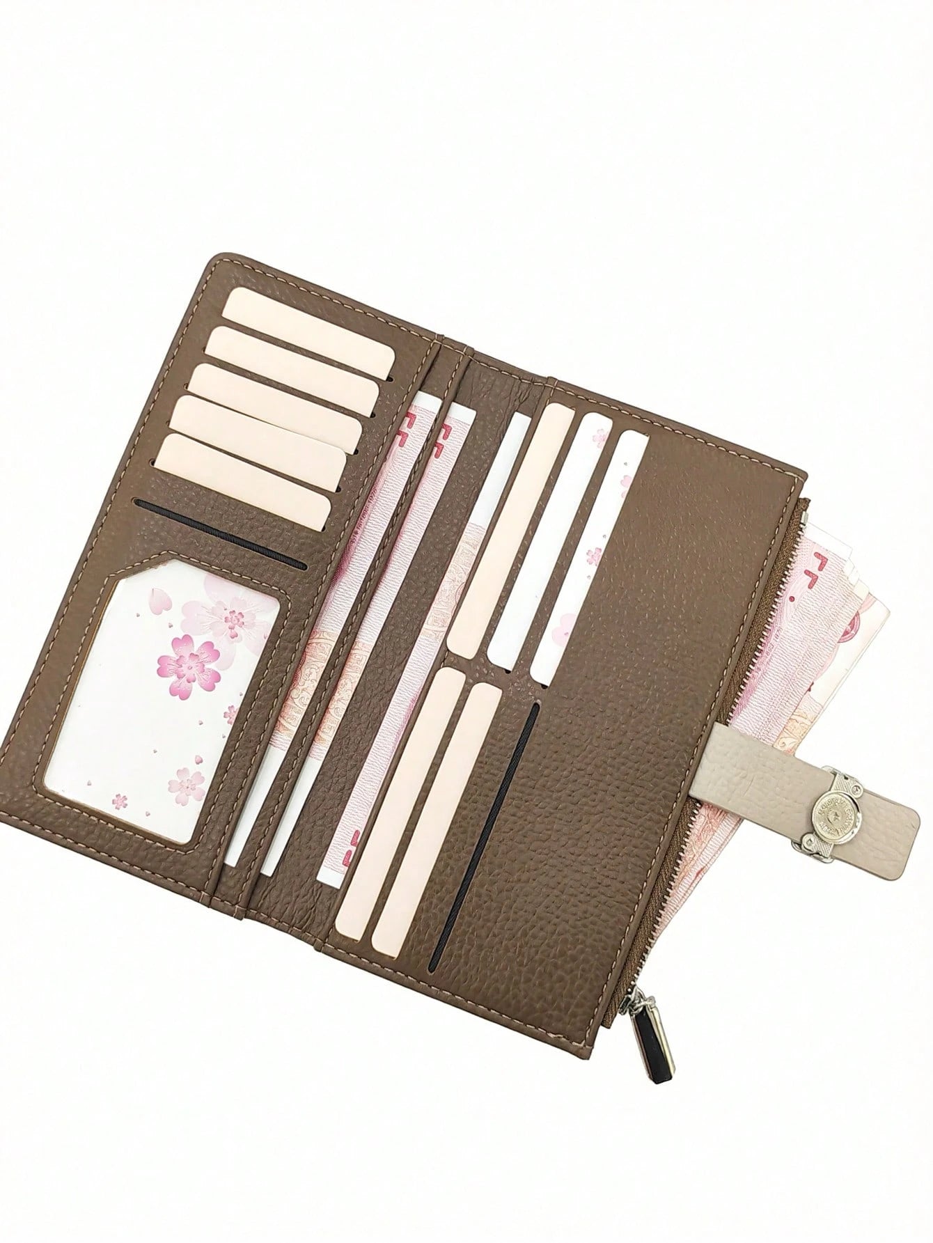 New Ladies Short Folding Wallet, Soft PU Zipper Multi-Function Large-Capacity Card Clip Coin Purse, Exquisite Fashion Simple Casual Walle