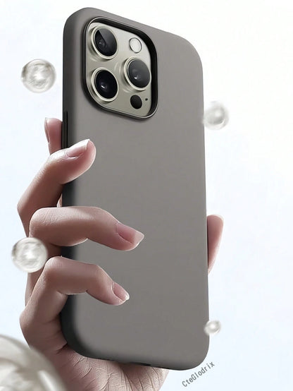 New Luxury Shockproof Soft Beige Phone Case, Compatible With IPhone 17 16 15 Pro 14 Plus 13 12 11 17 Pro Max Air XR XS Max X/XS 7/8 Plus 7/8, Anti-Drop Smooth Protective Shell, Durable, Fashion Design
