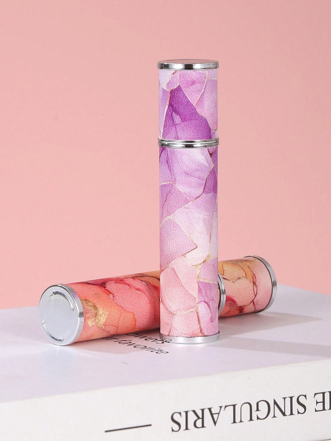 New Marble Pattern Leather Glass Perfume Bottle, Printed High-End Portable Travel Spray Bottle, Toner Hydrating Mist Bottle, Essential For Outings