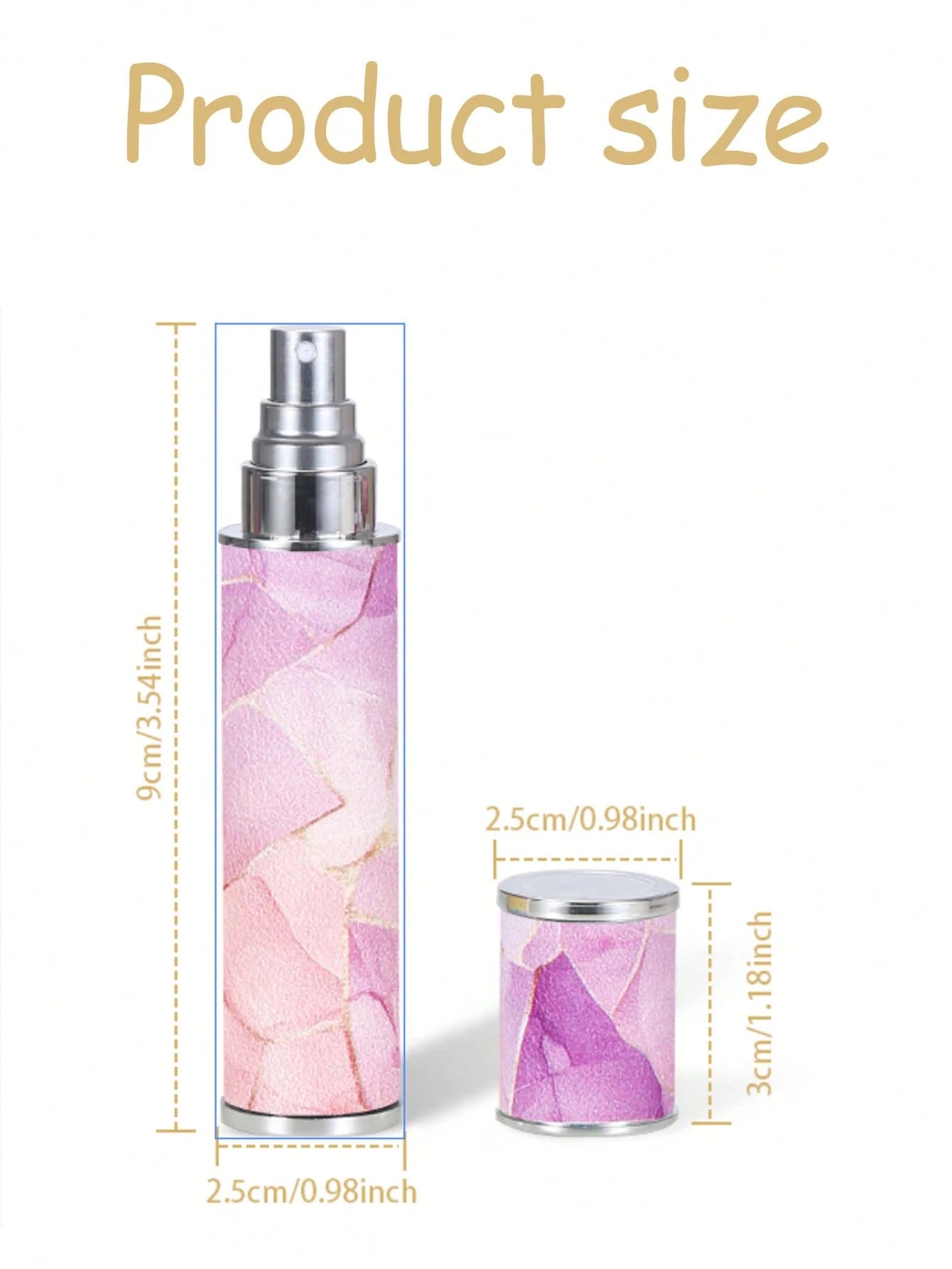 New Marble Pattern Leather Glass Perfume Bottle, Printed High-End Portable Travel Spray Bottle, Toner Hydrating Mist Bottle, Essential For Outings