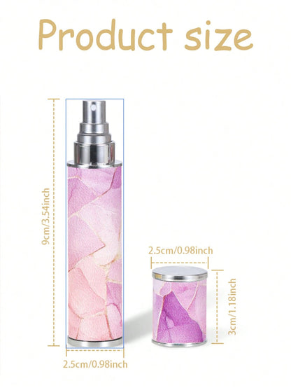 New Marble Pattern Leather Glass Perfume Bottle, Printed High-End Portable Travel Spray Bottle, Toner Hydrating Mist Bottle, Essential For Outings