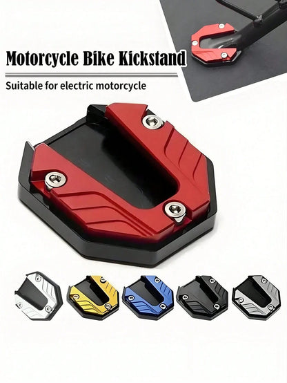 New Motorcycle Side Stand Accessories: Anti-Slip Motorcycle Side Stand Extension Plate, Side Stand Accessory With Extended Base, Motorcycle Aluminum Alloy Kickstand Accessory, Side Stand Accessory Wit