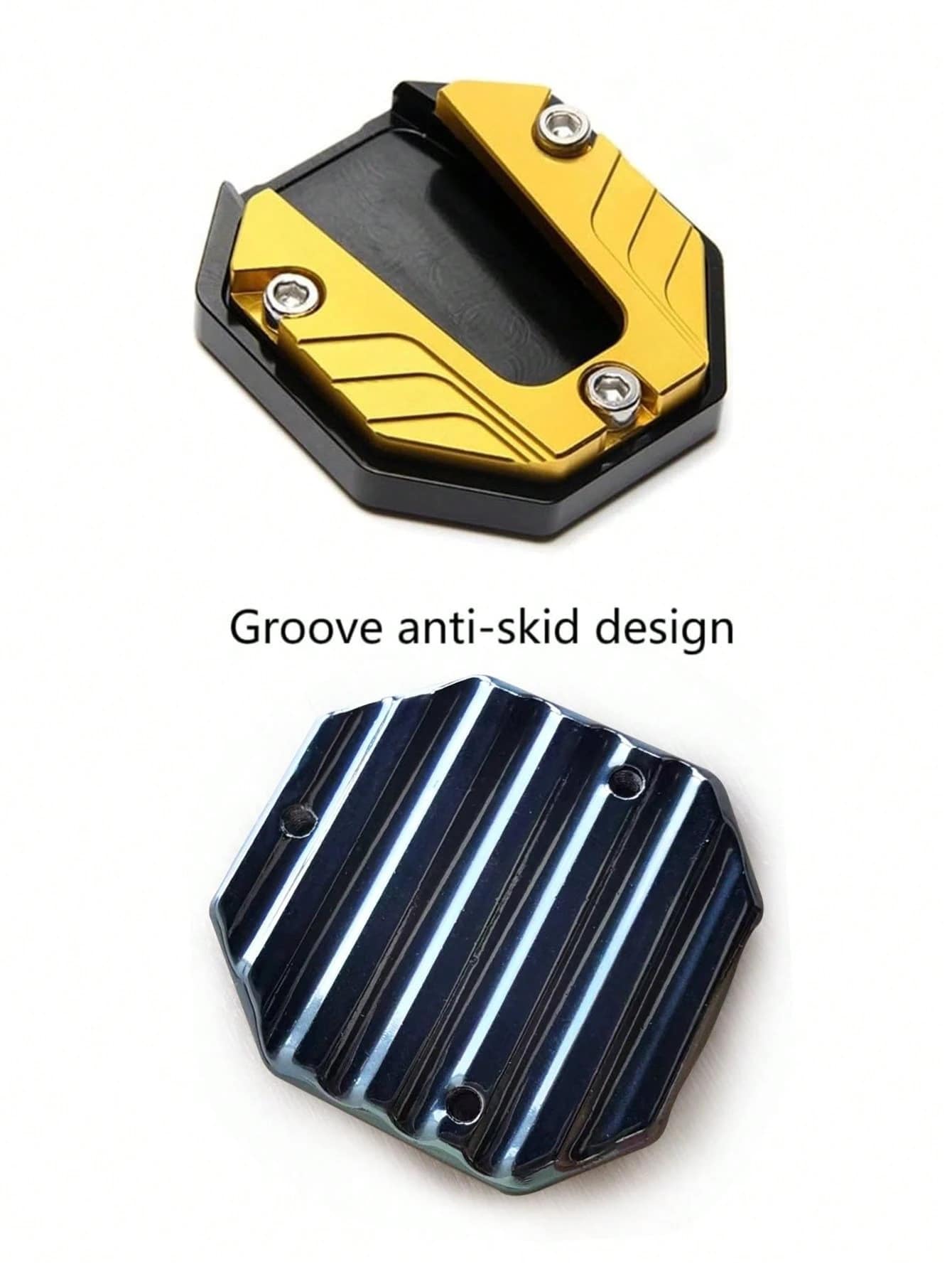 New Motorcycle Side Stand Accessories: Anti-Slip Motorcycle Side Stand Extension Plate, Side Stand Accessory With Extended Base, Motorcycle Aluminum Alloy Kickstand Accessory, Side Stand Accessory Wit