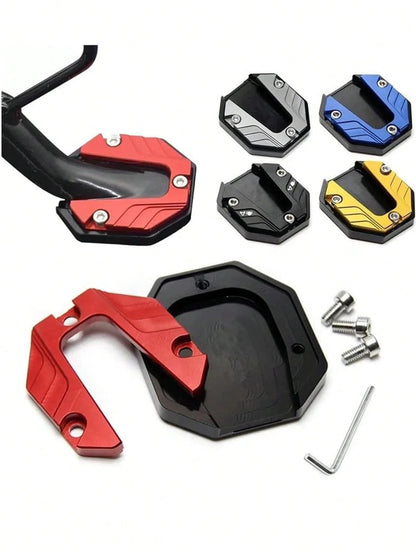 New Motorcycle Side Stand Accessories: Anti-Slip Motorcycle Side Stand Extension Plate, Side Stand Accessory With Extended Base, Motorcycle Aluminum Alloy Kickstand Accessory, Side Stand Accessory Wit