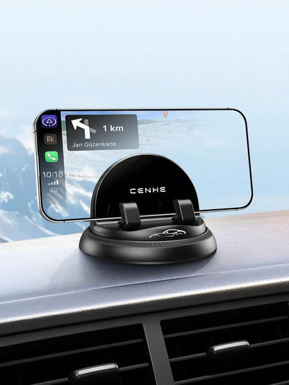 New Nano Gel Car Dashboard Phone Holder 360° Rotating Base Anti-Slip Anti-Vibration Suitable For 4.7-7.2 Inch Devices One-Hand Operation Suction Cup Dashboard Mount Car Navigation Bracket