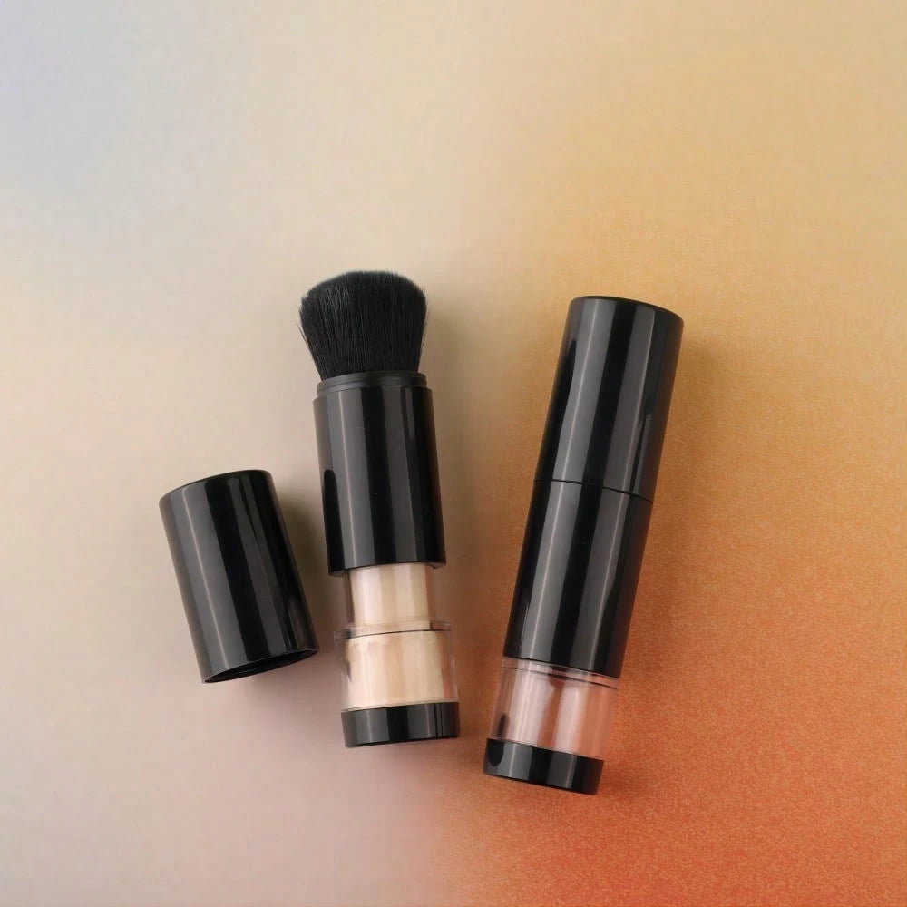 New Portable Refillable Powder Brush, Retractable Makeup Brush Tool For Reusable Powder, Blush, Body Powder, Suitable For Makeup, Travel, SPF Powder Compact,Foundation Brush,Concealer Brush,Blush Brus