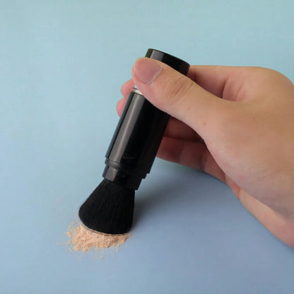 New Portable Refillable Powder Brush, Retractable Makeup Brush Tool For Reusable Powder, Blush, Body Powder, Suitable For Makeup, Travel, SPF Powder Compact,Foundation Brush,Concealer Brush,Blush Brus