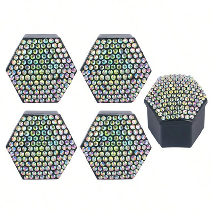 New Rhinestone Car Tire Nut Covers, Universal Wheel Hub Decorative Screw Caps Auto Wheel Ornaments