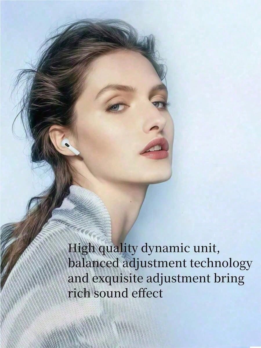 New True Wireless Bluetooth Earphones With High Sound Quality And Noise Cancellation, Suitable For Apple TWS Earbuds Clear Call/ Clear Voice Call Daily Use Sport Wireless Earbuds For Sports/ Workout