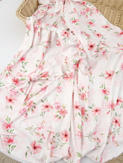 Newborn Baby Floral Print Photography Headband Set