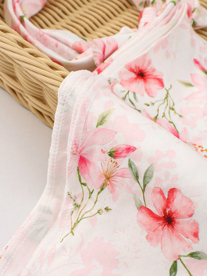 Newborn Baby Floral Print Photography Headband Set