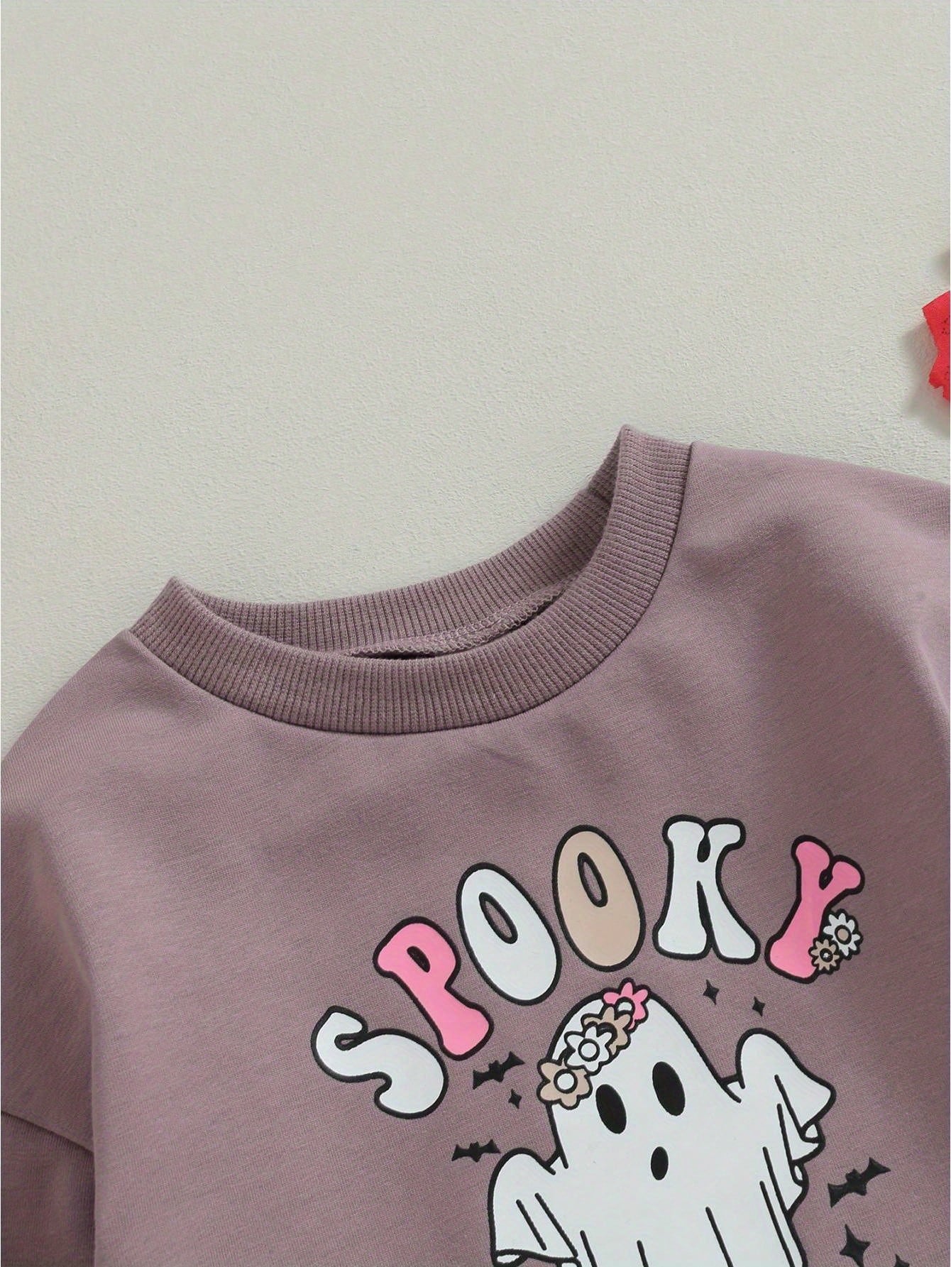 Newborn Baby Girls Halloween Romper Sweatshirt Letters Long Sleeve Bodysuits 3M 6M 9M 12M 18M 24M Infant Casual Tee Tops