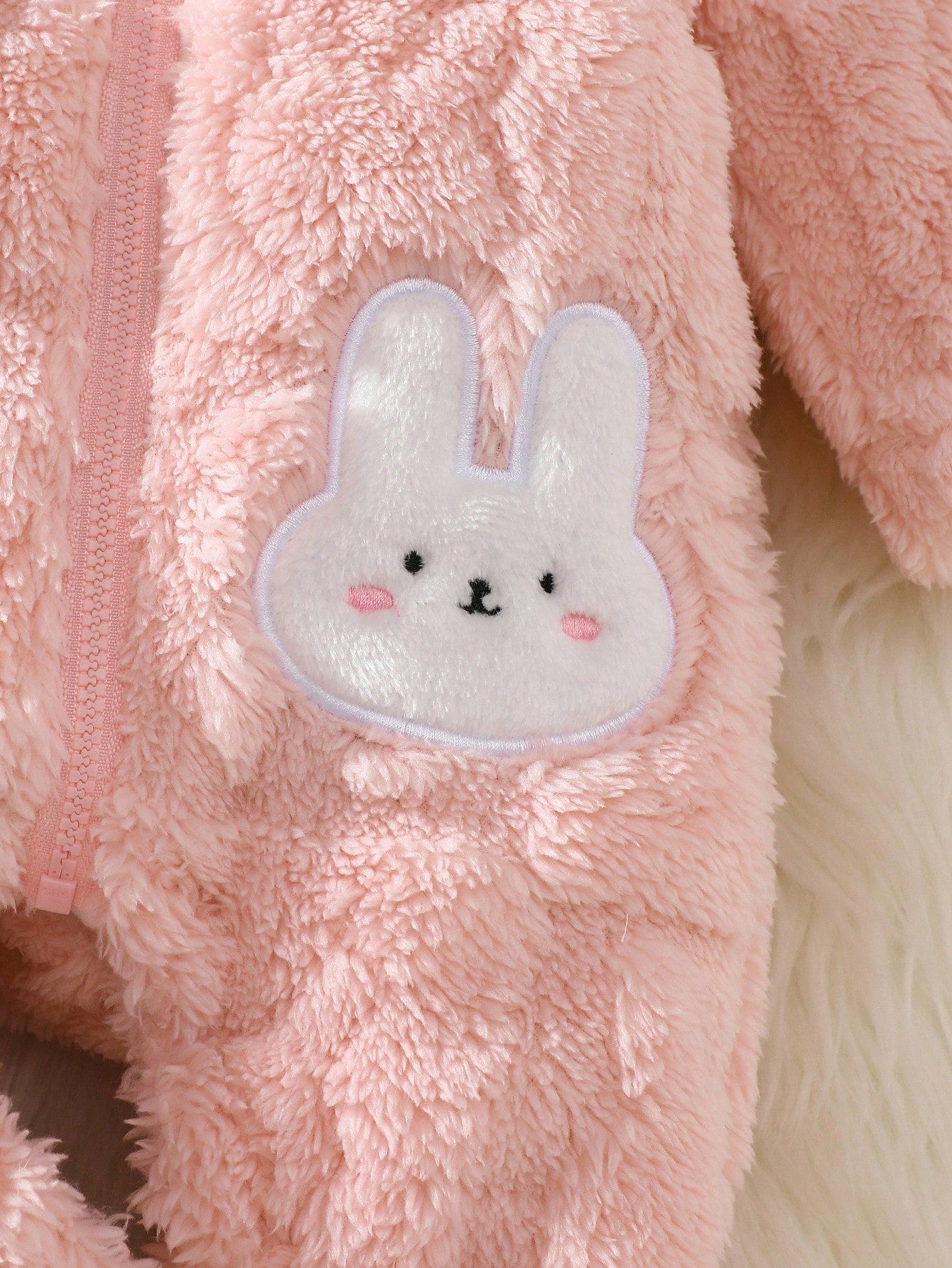 Newborn Baby Pink Rabbit Ear Hooded Romper Soft Plush Jumpsuit Outfit Infant 0-9 Months Winter Kawaii Red Polka Sibling Matching Fall Clothes