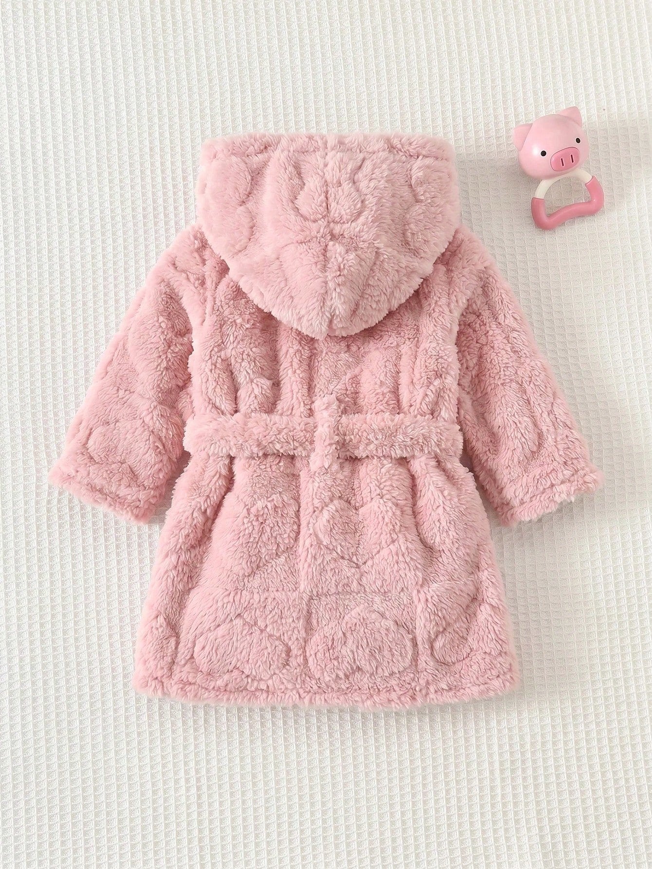 Newborn Baby Plush Long Sleeve Hooded Robe Autumn Winter
