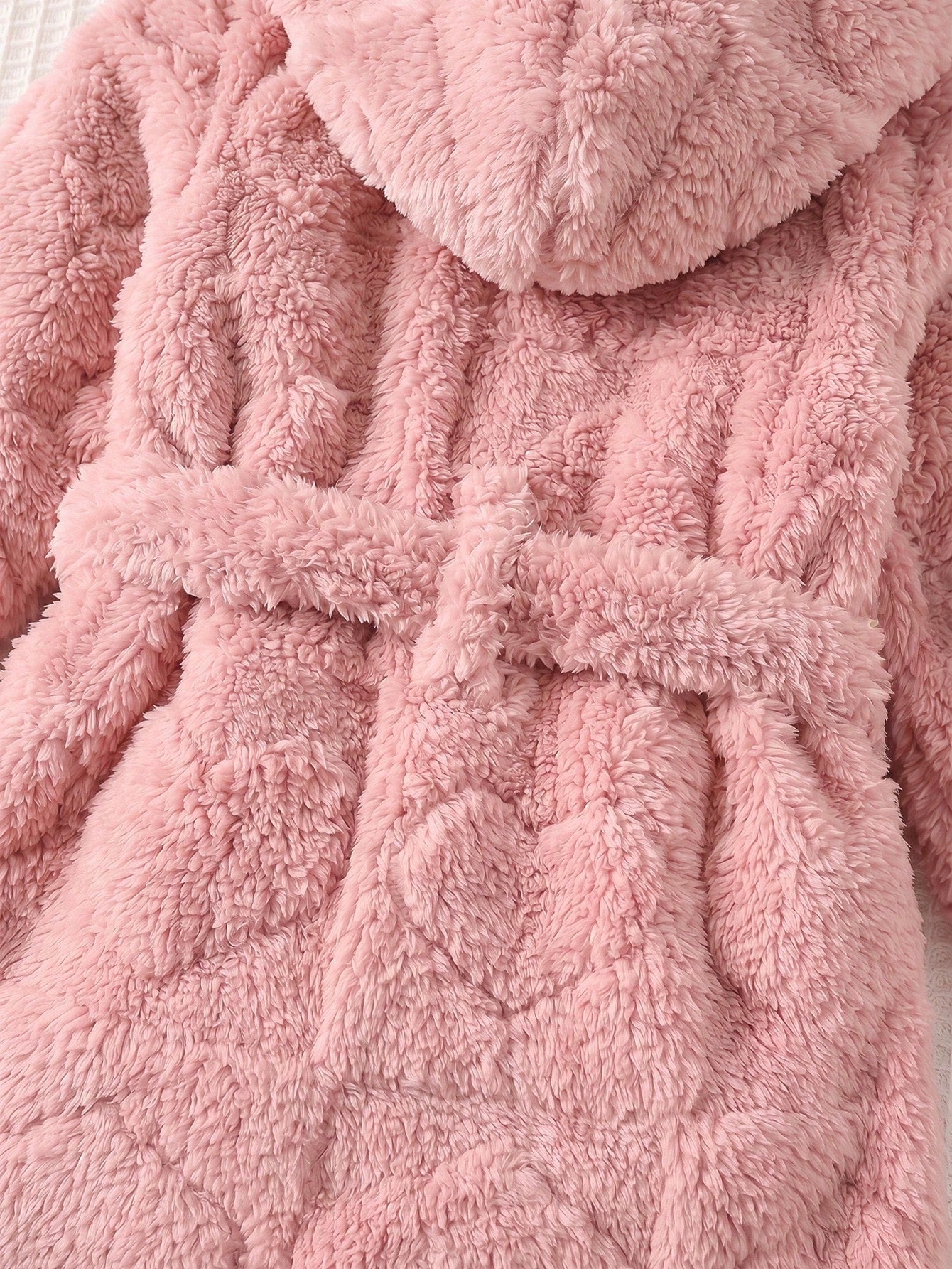 Newborn Baby Plush Long Sleeve Hooded Robe Autumn Winter