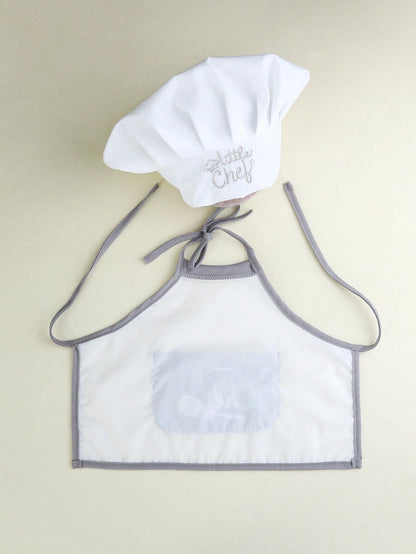 Newborn Photography Outfits Baby Boy White Chef Hat And Apron Set Infant Photoshoot Props 1 Month And 100 Days Baby Photo Props Fall Winter