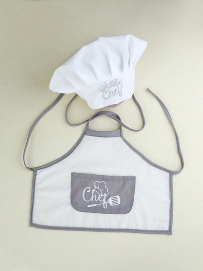 Newborn Photography Outfits Baby Boy White Chef Hat And Apron Set Infant Photoshoot Props 1 Month And 100 Days Baby Photo Props Fall Winter