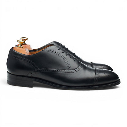 'Newcastle' Black Leather Oxford Brogues UK 9.5 G