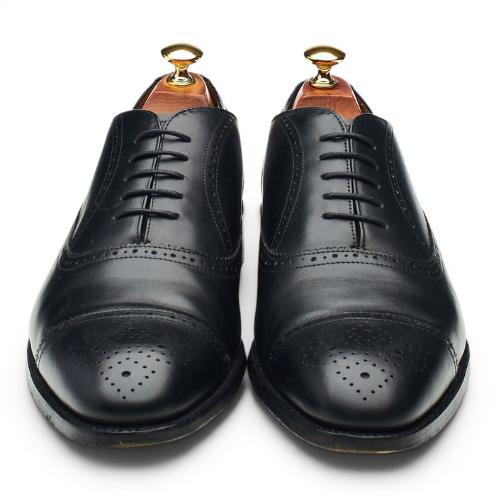 'Newcastle' Black Leather Oxford Brogues UK 9.5 G