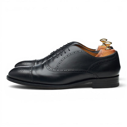 'Newcastle' Black Leather Oxford Brogues UK 9.5 G