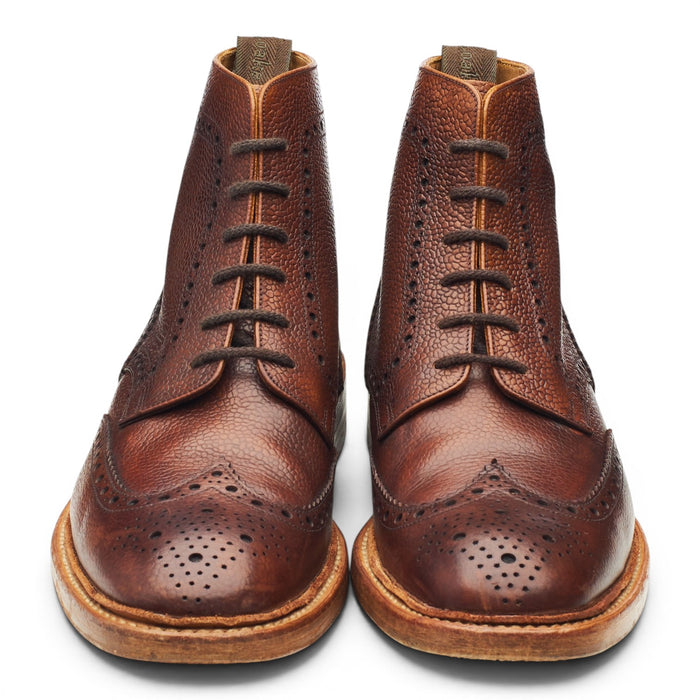 Next Brown Leather Brogue Boots UK 7 F